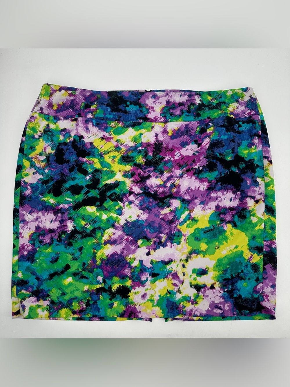 Lane Bryant Skirt Womens 26 Multicolored Bright Straight Pencil Abstract Career